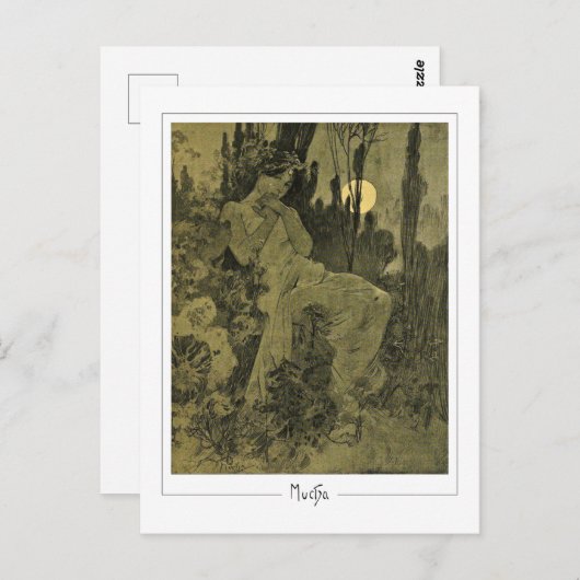 Alphonse Mucha #352 - Kunstmatig Briefkaart (Voorkant / Achterkant)