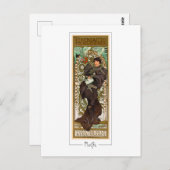 Alphonse Mucha #371 - Kunstmatig Briefkaart (Voorkant / Achterkant)
