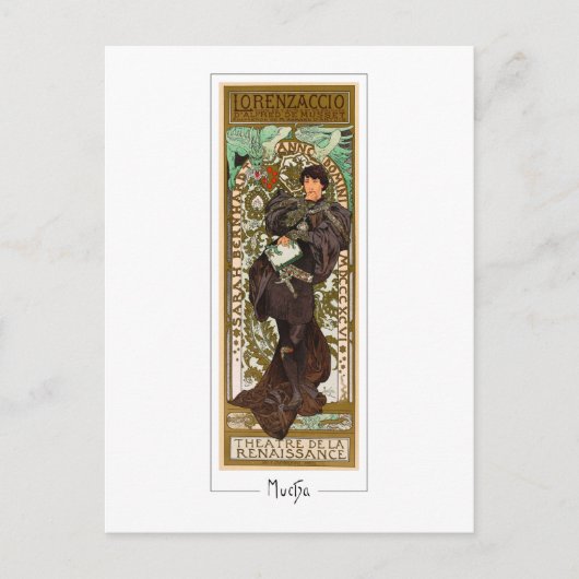 Alphonse Mucha #371 - Kunstmatig Briefkaart (Voorkant)