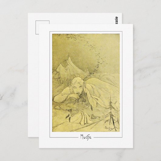 Alphonse Mucha #372 - Kunstmatig Briefkaart (Voorkant / Achterkant)