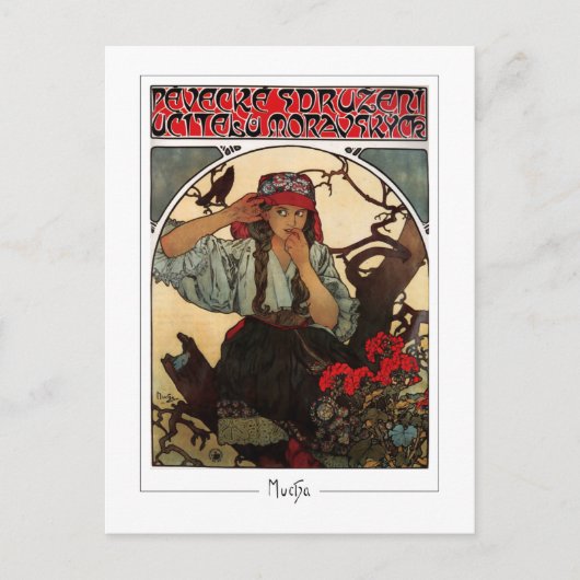 Alphonse Mucha #374 - Fine Art Briefkaart (Voorkant)
