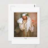 Alphonse Mucha #381 - Kunstmatig Briefkaart (Voorkant / Achterkant)