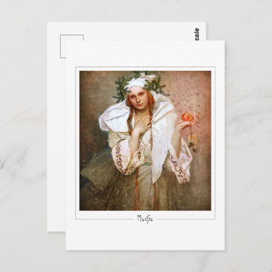 Alphonse Mucha #381 - Kunstmatig Briefkaart (Voorkant / Achterkant)