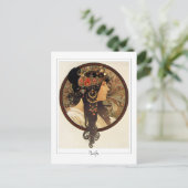 Alphonse Mucha #401 - Kunstmatig Briefkaart (Staand voorkant)