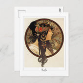 Alphonse Mucha #401 - Kunstmatig Briefkaart (Voorkant / Achterkant)