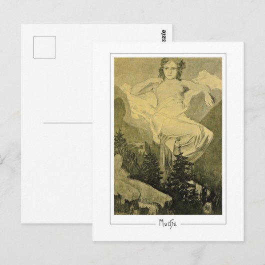 Alphonse Mucha #404 - Fine Art Briefkaart (Voorkant / Achterkant)