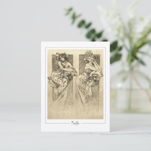 Alphonse Mucha #49 - Kunstkaart Briefkaart (Staand voorkant)