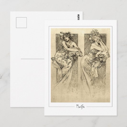 Alphonse Mucha #49 - Kunstkaart Briefkaart (Voorkant / Achterkant)