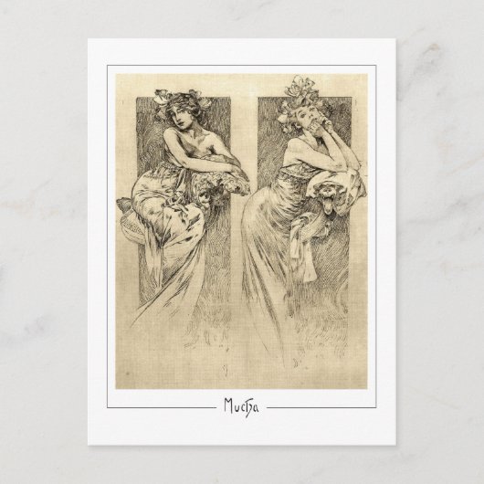 Alphonse Mucha #49 - Kunstpostkaart Briefkaart (Voorkant)