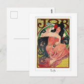 Alphonse Mucha #7 - Fine Art Briefkaart (Voorkant / Achterkant)