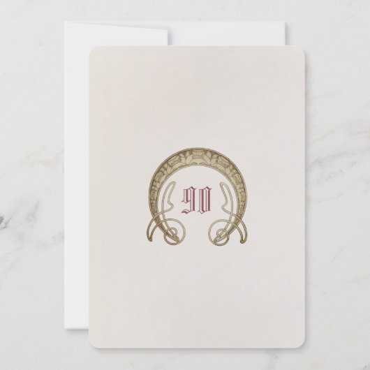 Alphonse Mucha 90th Birthday Art Nouveau Foliage Kaart (Achterkant)