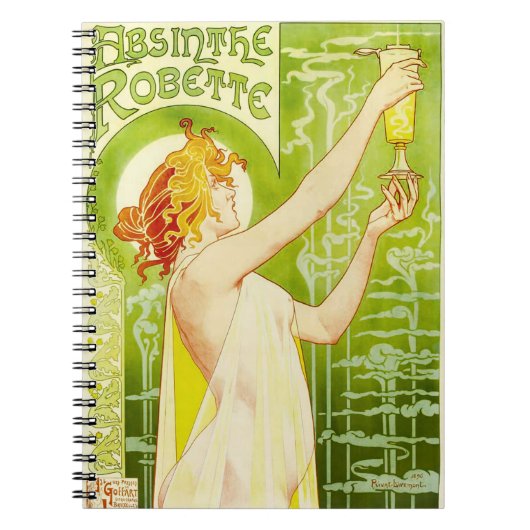 Alphonse Mucha Absinthe Robette-laptop Notitieboek (Voorkant)