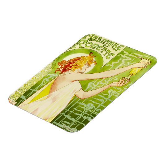 Alphonse Mucha Absinthe Robette Magnet Magneet (Linkerzijde)