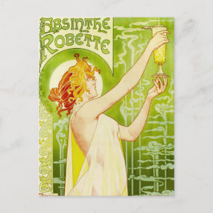 Alphonse Mucha Absinthe Robette Postcard Briefkaart