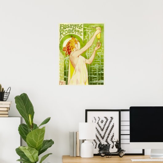 Alphonse Mucha Absinthe Robette Poster (Thuiskantoor)