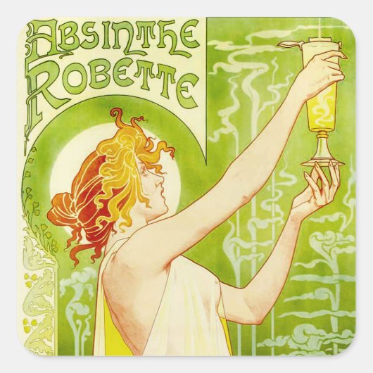 Alphonse Mucha Absinthe Robette Stickers (Voorkant)