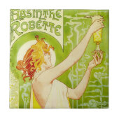 Alphonse Mucha Absinthe Robette Tile Tegeltje (Voorkant)
