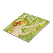 Alphonse Mucha Absinthe Robette Tile Tegeltje (Zijkant)