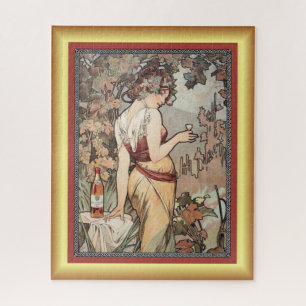 Alphonse Mucha ~ Affiche Cognac ~ Cognac Poster ~ Legpuzzel