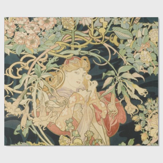 Alphonse Mucha - Alphonse Cadeaupapier (Vlak)