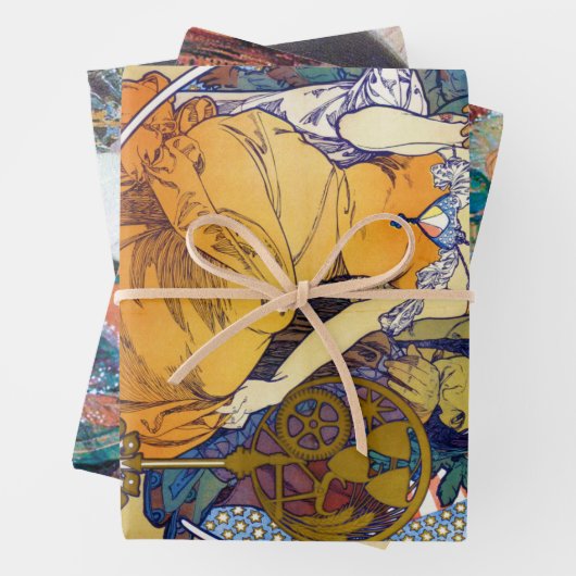 Alphonse Mucha, American Works Inpakpapier Vel (In situ)