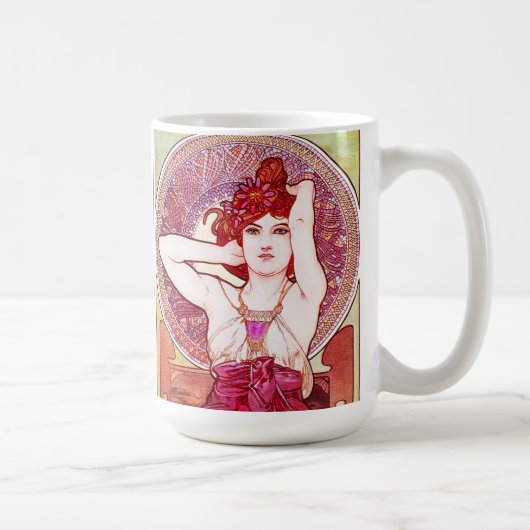 Alphonse Mucha Amethyst Coffee Cup Koffiemok (Rechts)