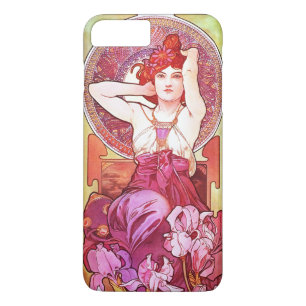 Alphonse Mucha Amethyst Floral  Art Nouveau Case-Mate iPhone Case