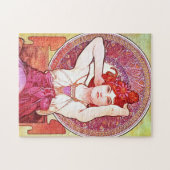 Alphonse Mucha Amethyst Floral Art Nouveau Legpuzzel (Horizontaal)