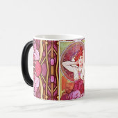 Alphonse Mucha Amethyst Floral  Art Nouveau Magische Mok (Voorkant links)