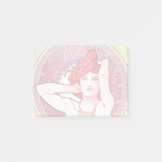 Alphonse Mucha Amethyst Floral  Art Nouveau Post-it® Notes (Voorkant)