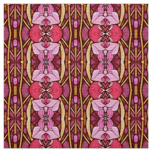 Alphonse Mucha Amethyst Floral  Art Nouveau Stof