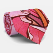 Alphonse Mucha Amethyst Floral  Art Nouveau Stropdas (Opgerold)