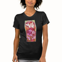 Alphonse Mucha Amethyst Floral  Art Nouveau