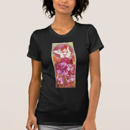 Alphonse Mucha Amethyst Floral  Art Nouveau T-shirt
