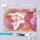 Alphonse Mucha Amethyst Floral  Art Nouveau Tissuepapier (Craft)