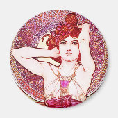 Alphonse Mucha Amethyst Magnet (Voorkant)