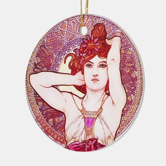 Alphonse Mucha Amethyst Ornament (Links)