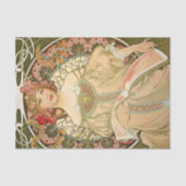 Alphonse Mucha  Antiek ontkoppelpapier Tissuepapier (Voorkant)