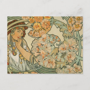 Alphonse Mucha Art Briefkaart