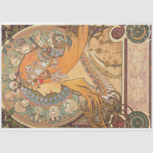 Alphonse Mucha Art Deco Art Nouveau Decoupage Tissuepapier