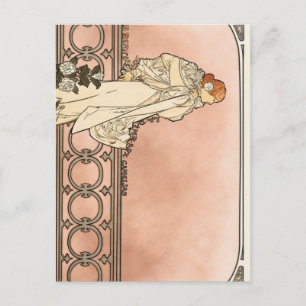 Alphonse Mucha Art Deco Briefkaart