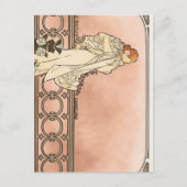 Alphonse Mucha Art Deco Briefkaart (Voorkant)