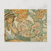 Alphonse Mucha Art Deco Briefkaart (Voorkant)