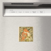 Alphonse Mucha Art Deco Magneet (Insitu (Vaatwasser))