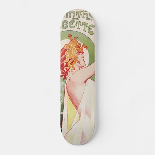 Alphonse Mucha Art Deco Persoonlijk Skateboard (Voorkant)