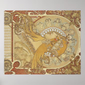 Alphonse Mucha Art Deco Poster (Voorkant)