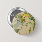 Alphonse Mucha Art Deco Ronde Button 5,7 Cm (Voorkant /achterkant)