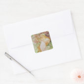 Alphonse Mucha Art Deco Vierkante Sticker (Envelop)