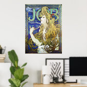 Alphonse Mucha Art Nouveau Adverteren Poster (Thuiskantoor)