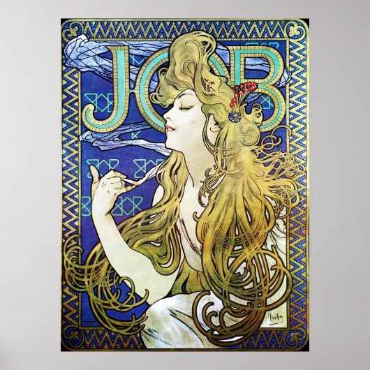 Alphonse Mucha Art Nouveau Adverteren Poster (Voorkant)